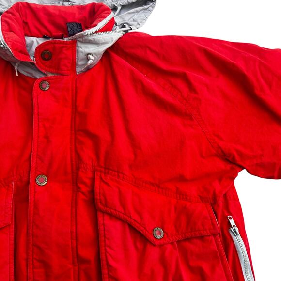 VTG Mighty Mac Duck Down Coat S 40 Red Insulated Zip Hood Outdoor Ski Winter - Picture 9 of 16